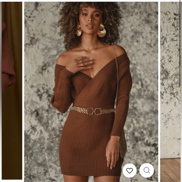 12th Tribe Bleecker Mini Sweater Dress in Rust Brown. Size Small NWT! - Picture 4 of 15